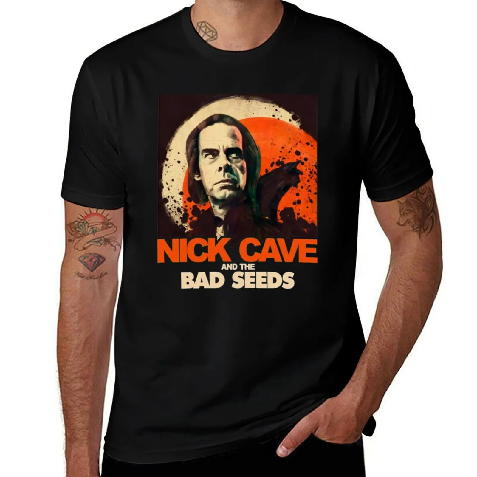 

Футболка Nick Cave Gift Love, футболки для мужчин, хлопковая мужская футболка, футболка из плотного хлопка