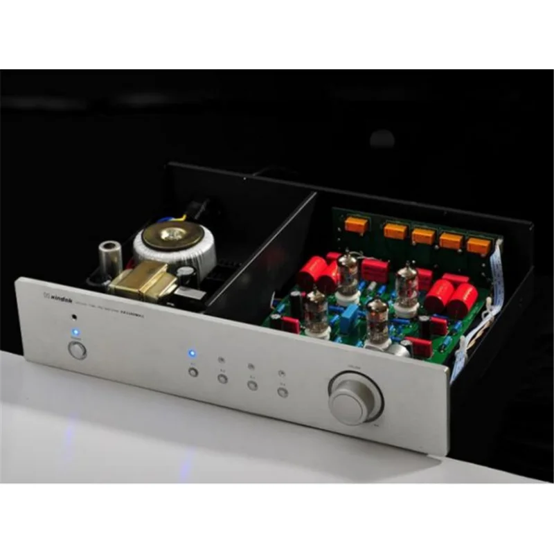 XDK-003 HIFI AUDIO XA3200MKII مضخم صوت مسبق لأنبوب الفراغ 12AT7*2، 12AX7*2 جهاز تحكم عن بعد مدخل أمبير مسبقًا: 1*RCA