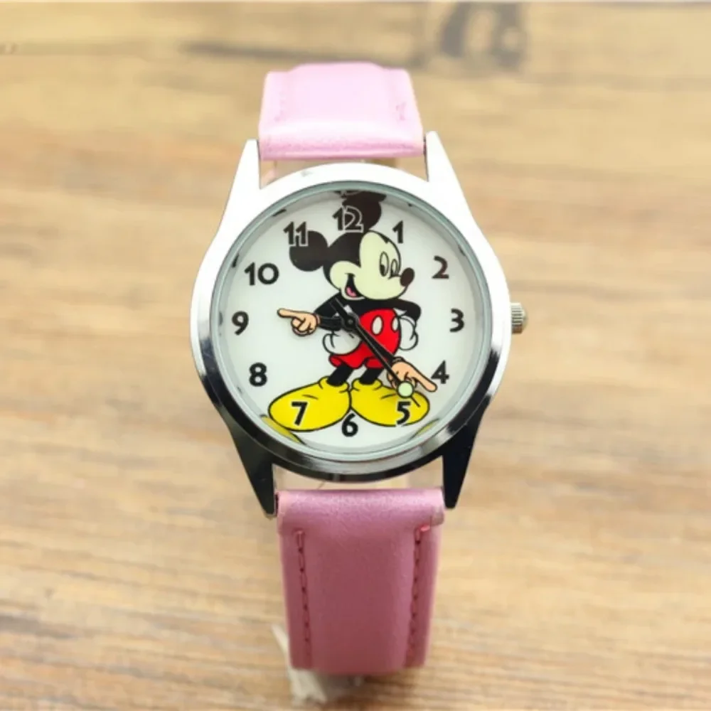 Disney Mickey Mouse Teen Adult Watches Vintage Articulating Hands Analog Quartz Watch for Women Men Teenager Fashion Wristwatch