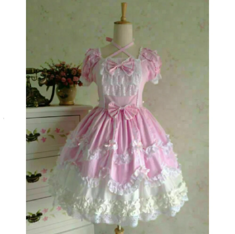 

Girly Cosplay Costume Sexy Cute Maid Pink Dress Dress Fluffy Suit Custom Adult Women's Fantasy Carnival