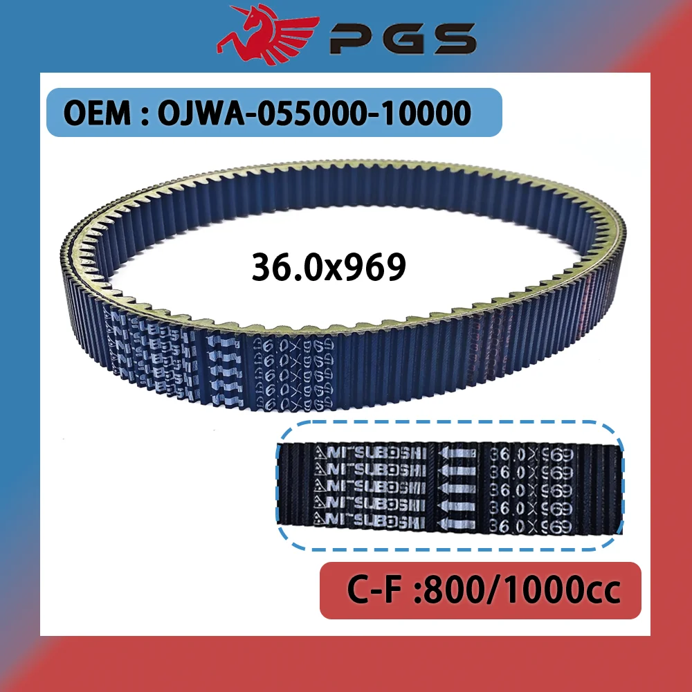 Original Mitsuboshi 36.0x969 36.0*969 Drive Belt For C-FMOTO 1000 800 850 950 0800055000 0JWA-055000-10000 X10 U10 Z10