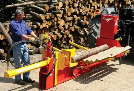 -For High-efficiency Horizontal Log Splitter That Easily Splits Logs. Adjustable Telescopic Frame, Powered by Tractor Engine.*