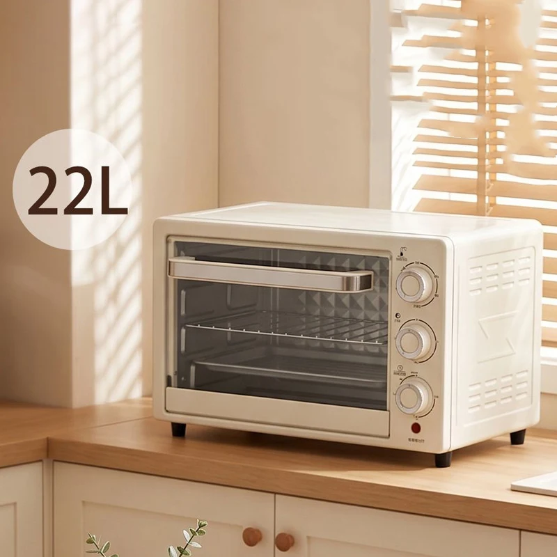 For Household Electric Oven 22L Multifunctional Pizza Doughnut Cake Biscuits Baking Machine With Timer Breakfast Bread BBQ Grill