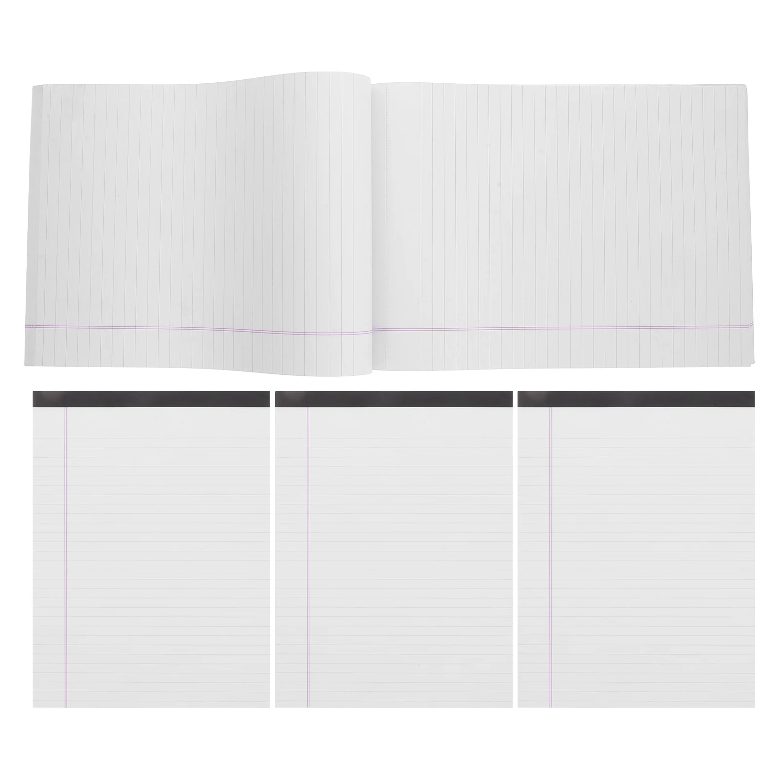 

4 Pcs Notebook Notepad College Ruled Clipboard Writing Legal Pads Blank Computer Paper