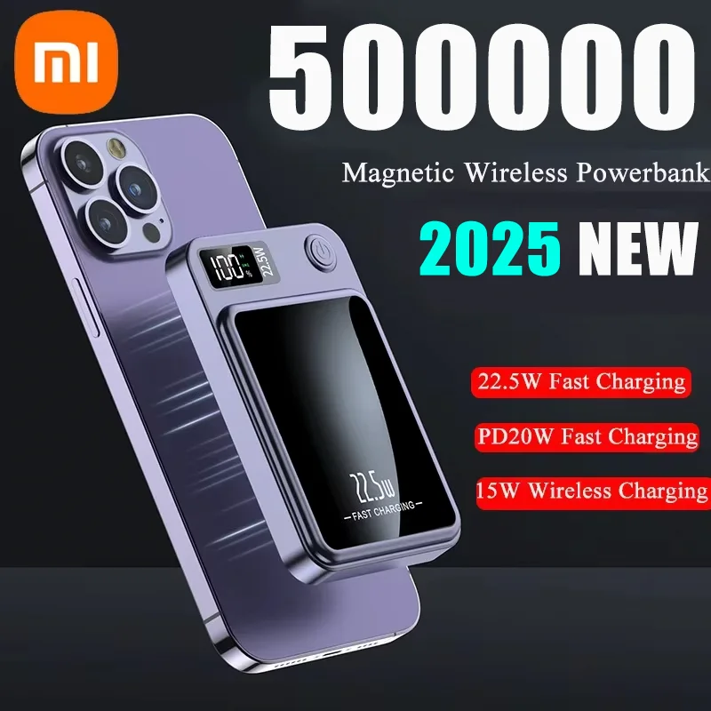 Magnetyczny bezprzewodowy Xiaomi Mijia 100000 Szybka ładowarka mAh Power Bank do przenośnego akumulatora pomocniczego Magsafe do Iphone Huawei