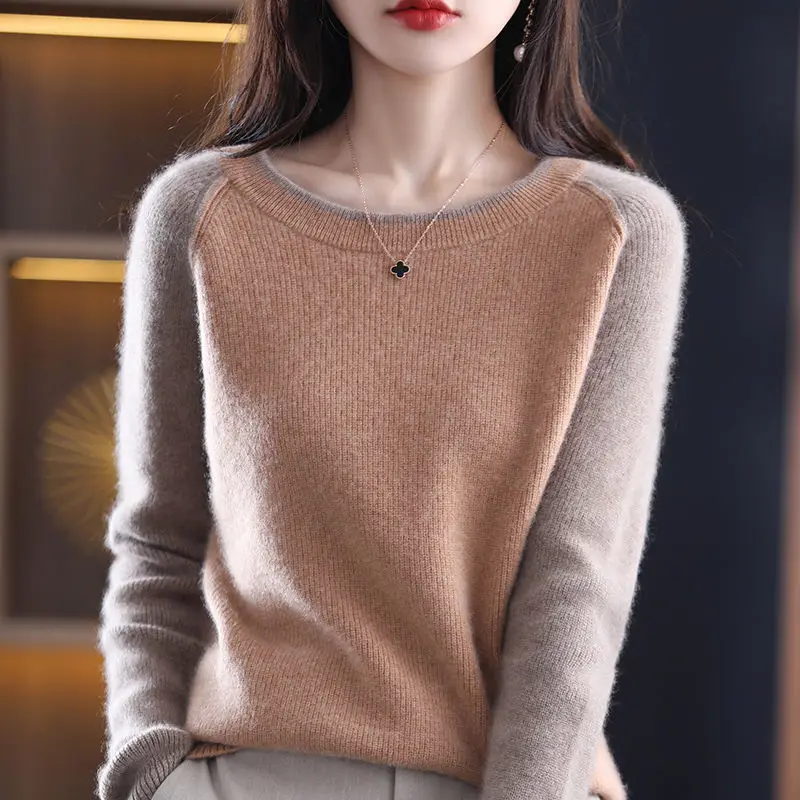 

2022 New Women Autumn Winter Clothes V Neck Loose Warm Sweater Jumper Long-sleeved Knitted Pullovers Female Streetwear Tops E3