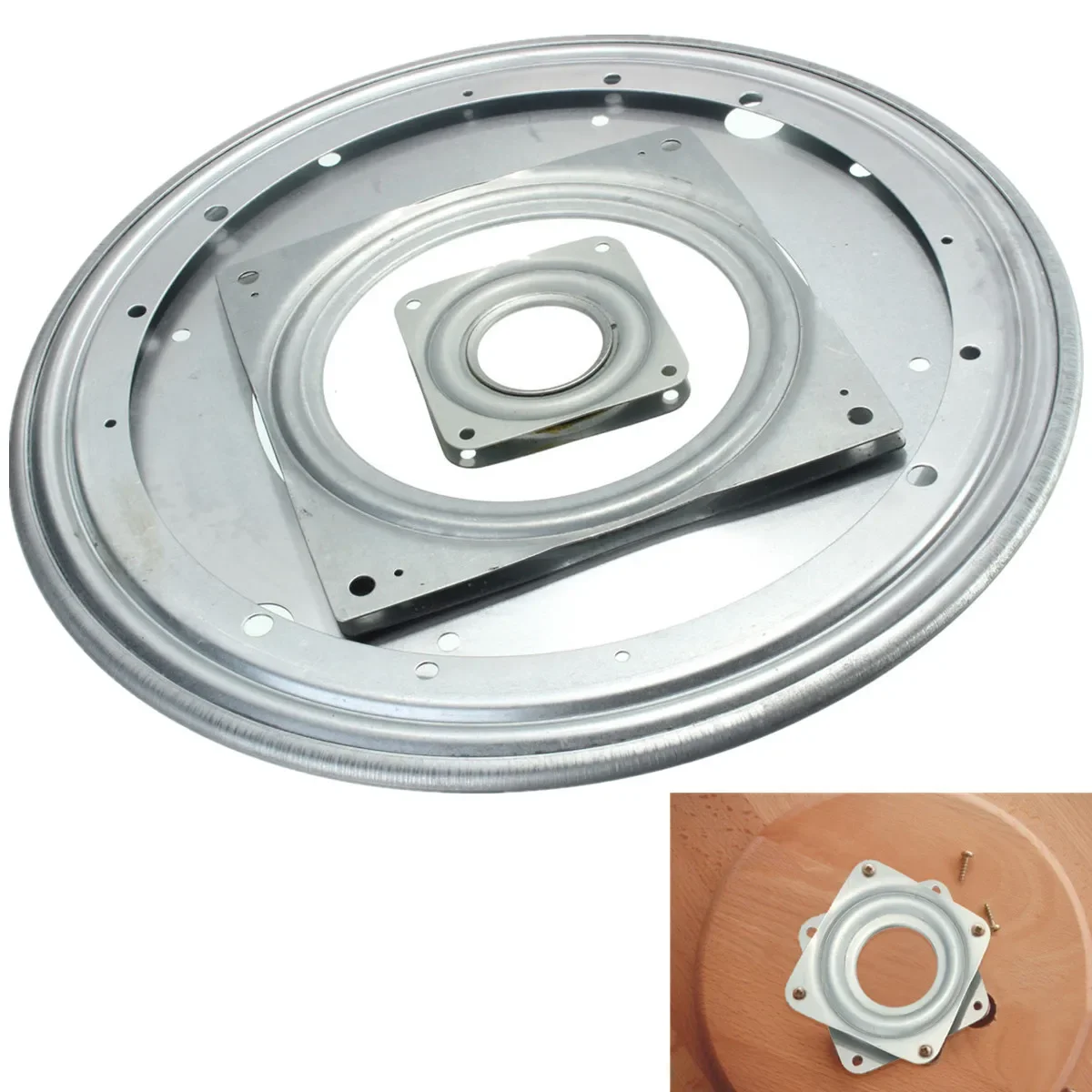 3 inch For TV Rack Desk Table Smoothly Square/Round Heavy Metal Bearing Rotating Swivel-Turntable Plate for Corner Cabinets