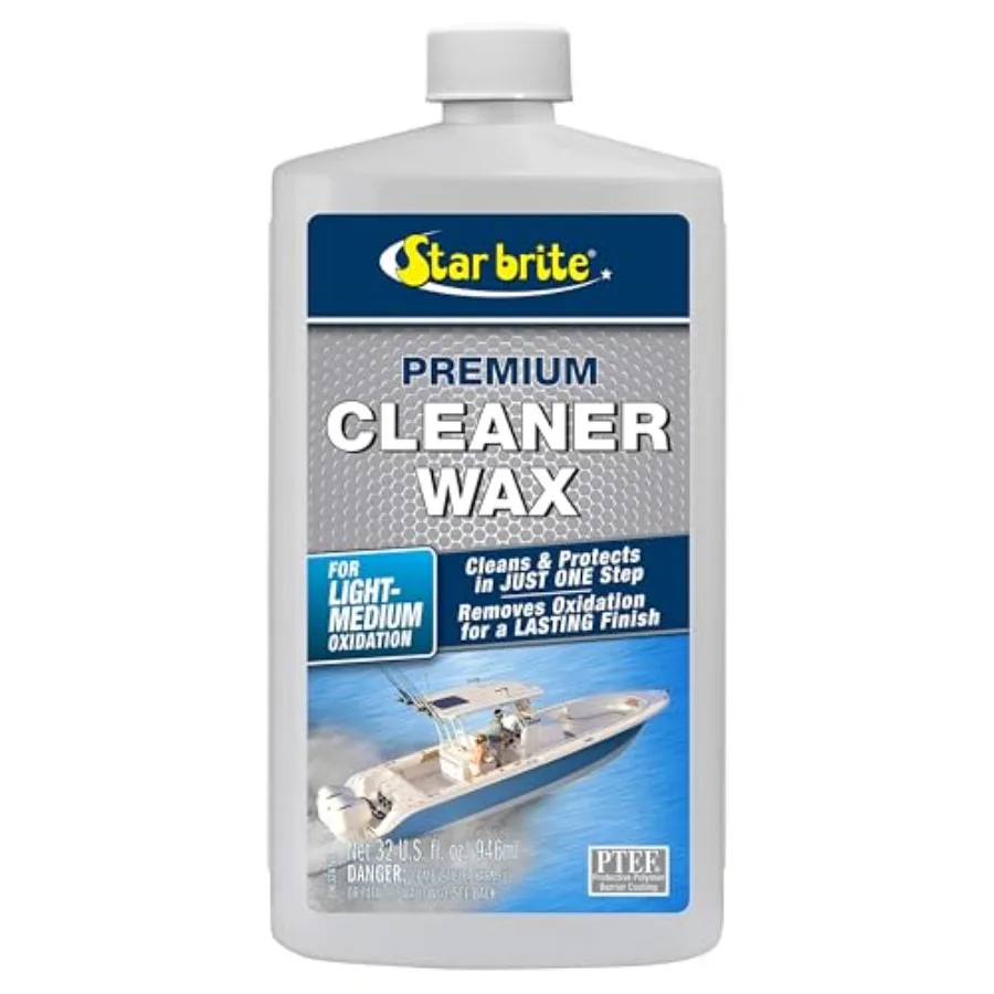 

One-Step Cleaner Wax with UV Protection - Removes Chalk and Oxidation from Fiberglass, Metals and Painted Surfaces