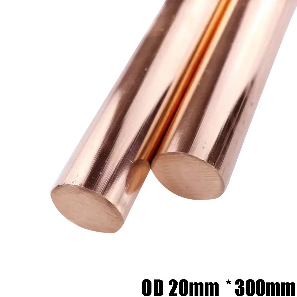 

Copper Rod OD 20mm T2 Strip Pure Copper Solid Round Rod Electrode Coppers Rod Tapping Mold Length 300mm