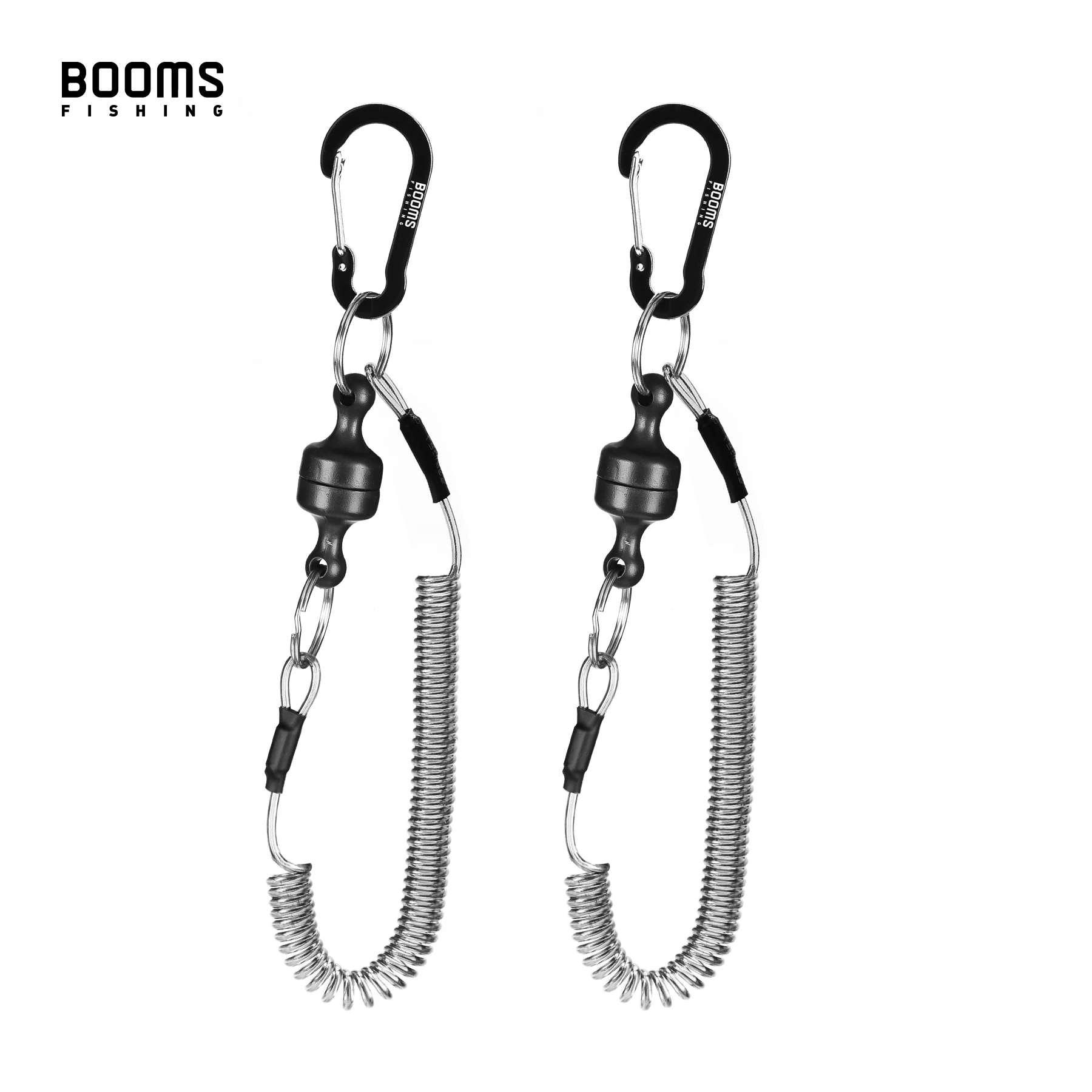 

Booms Fishing MRC Magnetic Net Release For Fly Fishing Magnetic Quick Release Keychain Lanyard Fishing Tools Coiled Lanyard