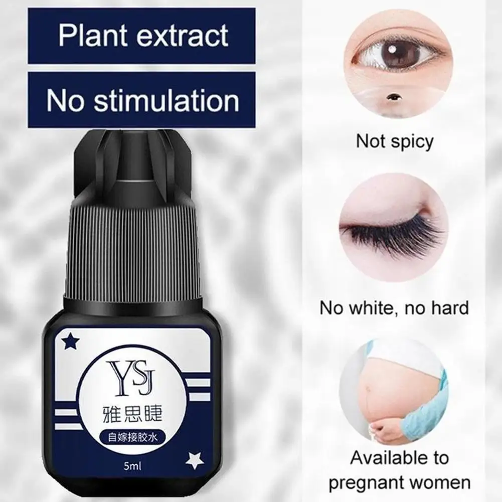 5ml Eyelashes Extension Glue Long Lasting Grafting Lashes Glue Quick Drying Adhesive Black Glue No Irritant Makeup Tool