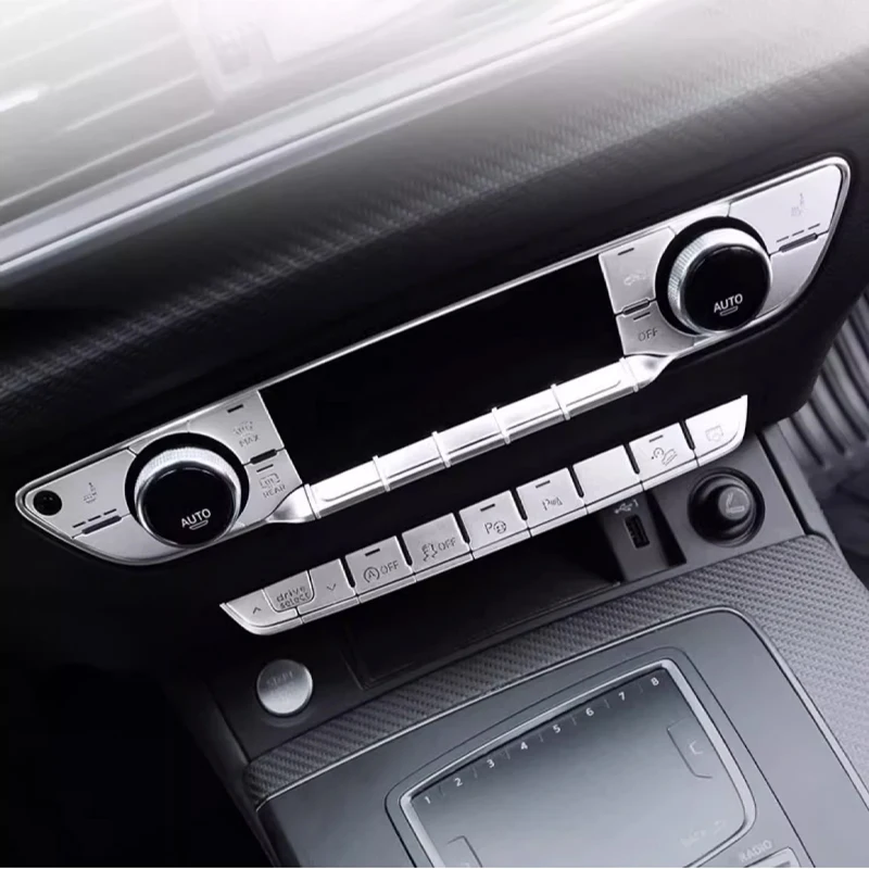 For Audi Q5L 2018-2025 Car Interior Centre Gearshift Button Cover Air Conditioning Fog Light One-Touch Start Dual Sticker