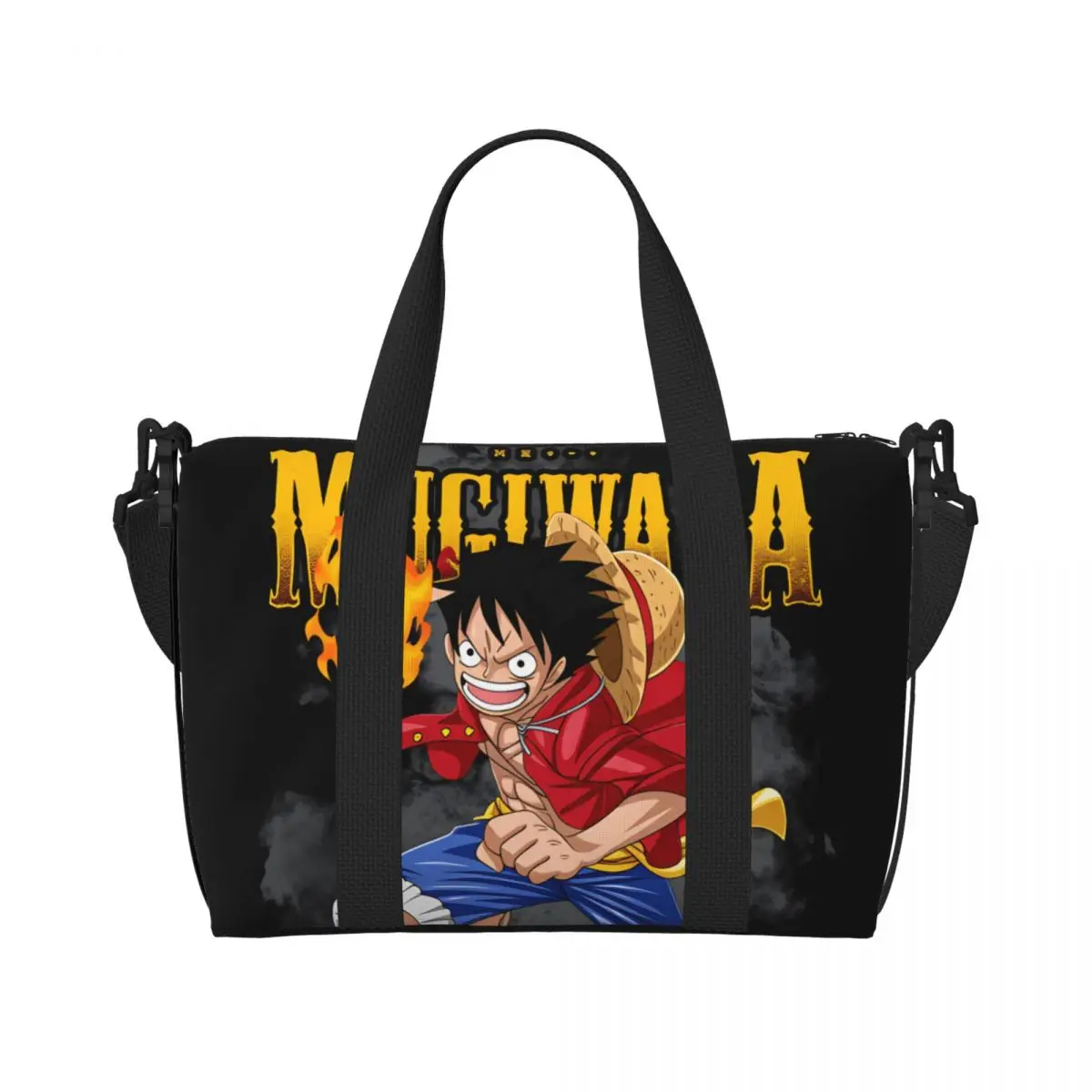 

Индивидуальная сумка-тоут из одной ткани для женщин, большая вместительная сумка для пляжа, спортзала, путешествий, с принтами аниме, классических манги и фильмов