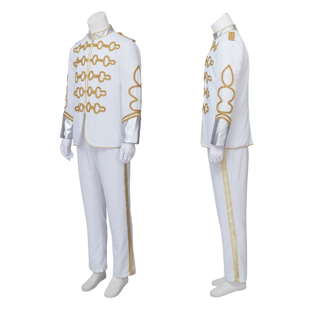The Music Man Cosplay Costume Harold Hill White Suit Marian Paroo Musical Stage Performance Outfits Halloween Party Clothes