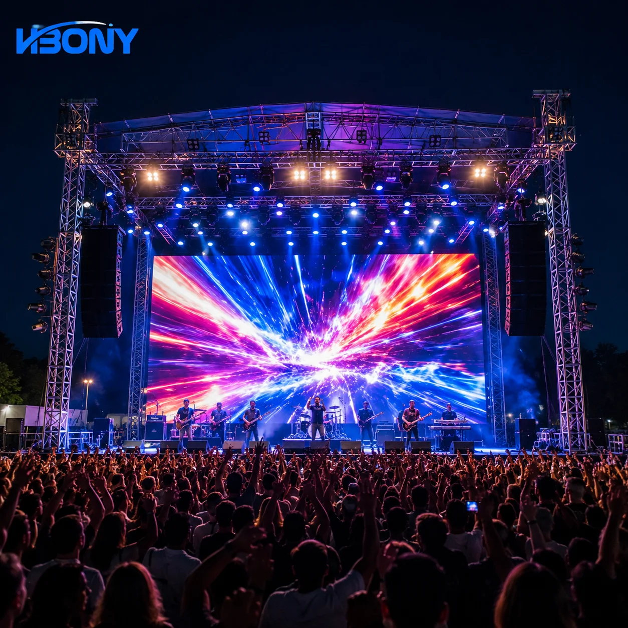 

Fast Installation P3.91 Stage LED Rental Screen 500x500mm Quick Lock Die-casting Aluminum Cabinet for Concert Event Wedding Show