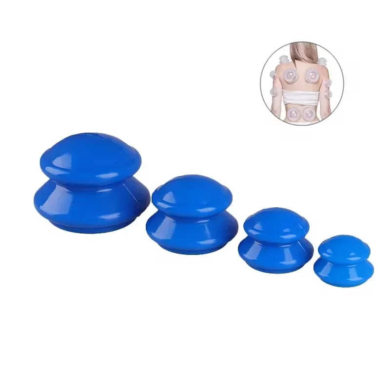 

Silicone Cupping Set 4 Pieces Durable Health Vacuum Jar Stronger Suction for Massage