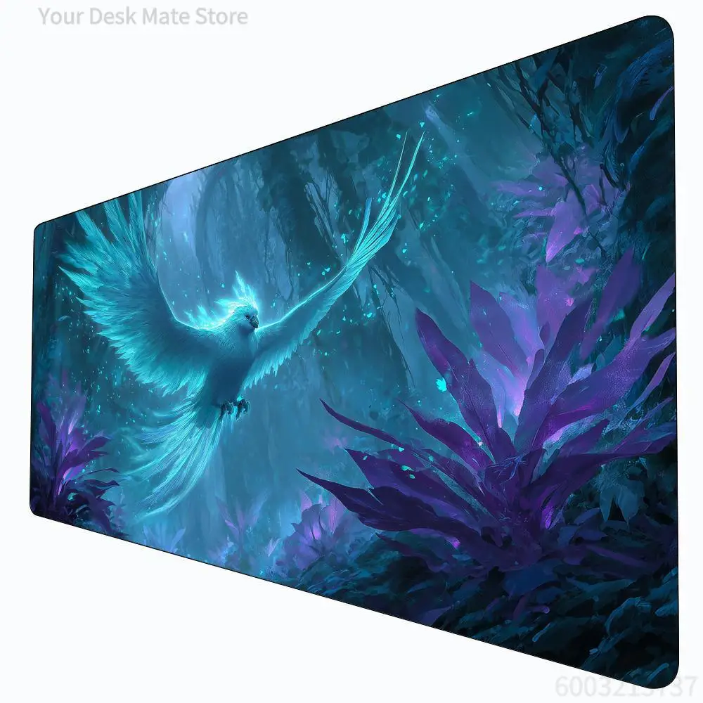 Fantasy Ice Phoenix MTG Playmat Magic Card Battle Mat Non-Slip Durable 35X60CM Commander playmat Board Game Mat for TCG