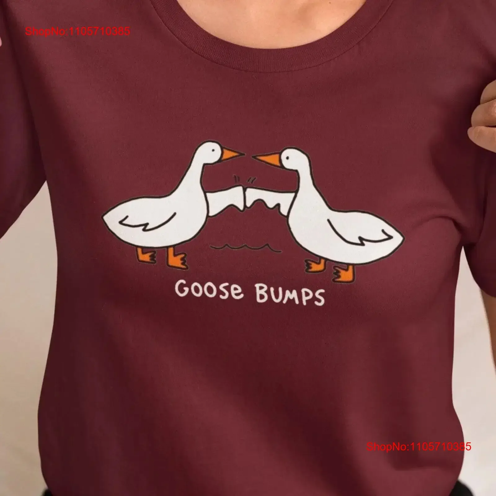 Goose Bumps T Shirt Funny Silly vintage Washed homme Stretched graphic fashion Breathable Stylish Versatile Comfortable Unisex
