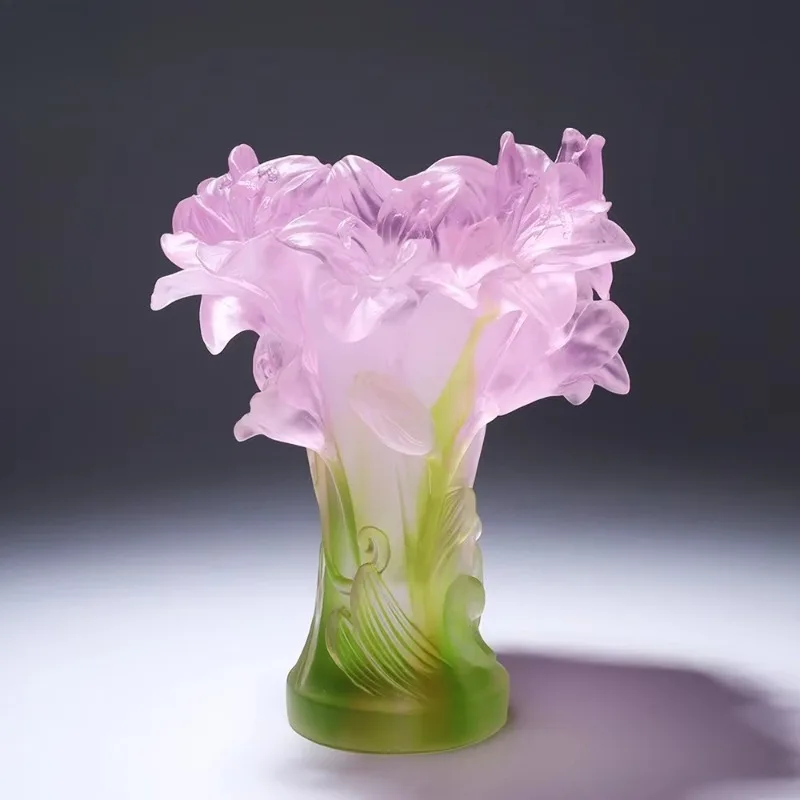 16cm Handmade Crystal Flower Incense Burner Lost Wax Casting Embossed Carved Die-cut Printed Stylish Home Decor Aroma Ornament