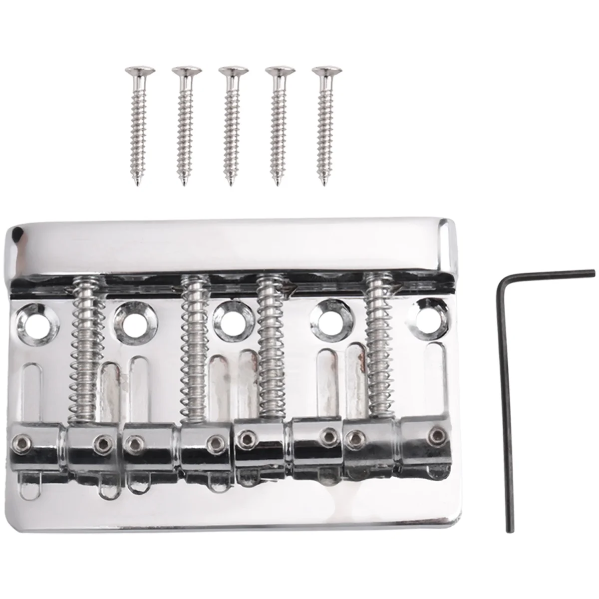 SYJZ Ponte per basso rigido a 4 corde per basso Fender Precision Jazz Bass PB JB Style, cromato