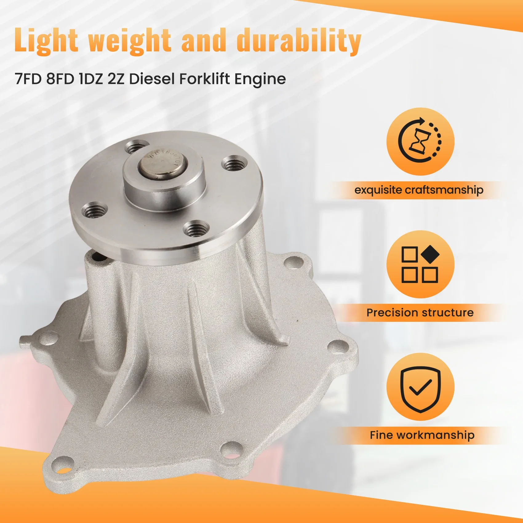 Water Pump Replacement Part 16110-78206-71 For Toyota 7FD 8FD 1DZ 2Z Forklift Engines 161107820671 Diesel Models