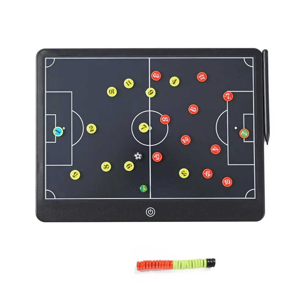 Electronic Magnetic Strategy Board for Soccer Coaches to Plan and Display Tactics with One Click Clear and Lock Function