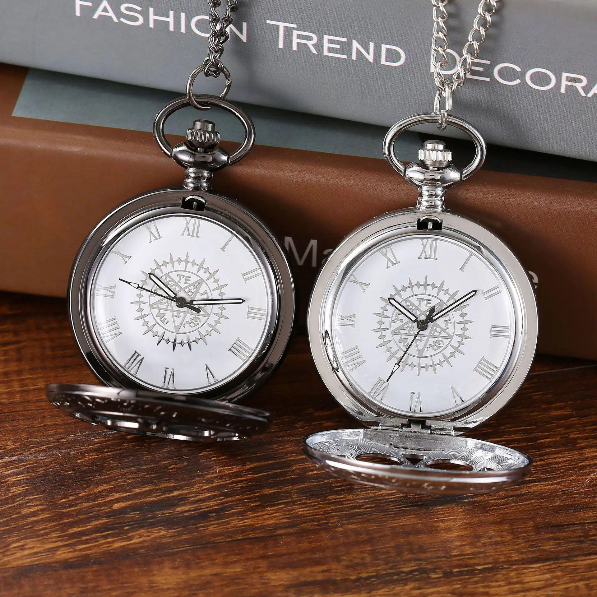 Pocket Watch Large Sized Contract Roman Digital Fashion Student Couple Personality Trend Men's And Women's Pocket Watch
