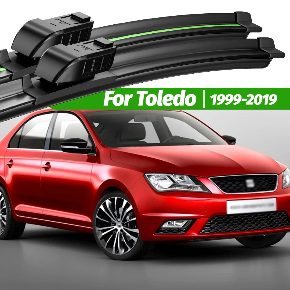 

For Seat Toledo MK2 MK3 MK4 1999-2019 2pcs Front Windshield Wiper Blades 2000 2004 2009 2016 2018 Windscreen Window Accessories