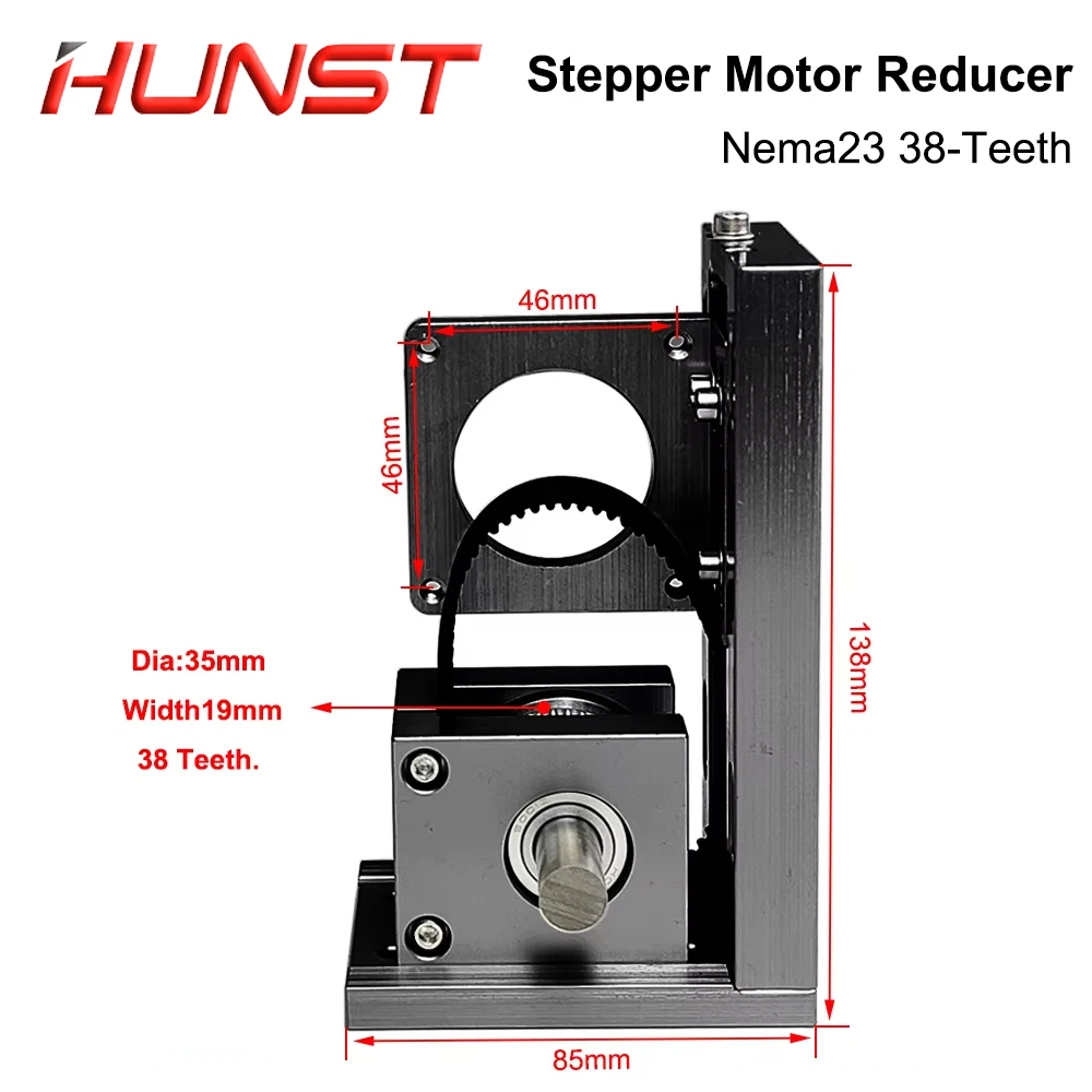 HUNST Stepper Motor Reducer Nema34 72-Teeth/Nema23 38-Teeth for CO2 Laser Cutting and Engraving Machine.