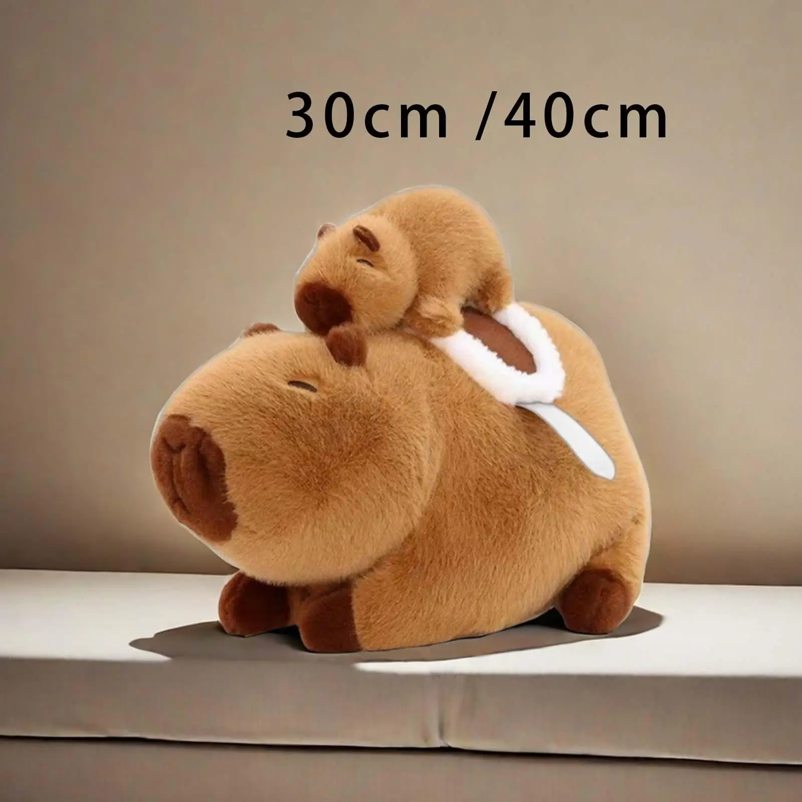 Capybara Plush Toy Soft Realistic Cartoon Plush Animal Capybara Stuffed Animal for Family Children Teens Adults Valentines Gift