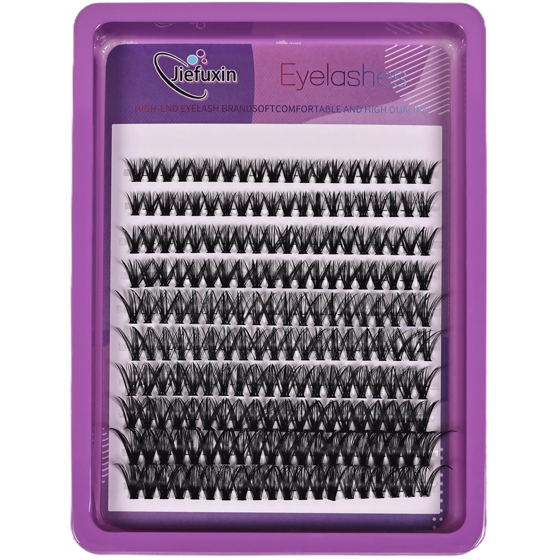 Pestañas individuales 8-16mm 200 Uds pestañas en racimo aspecto Natural bandeja mixta DIY extensión de pestañas volumen grupos de pestañas largas