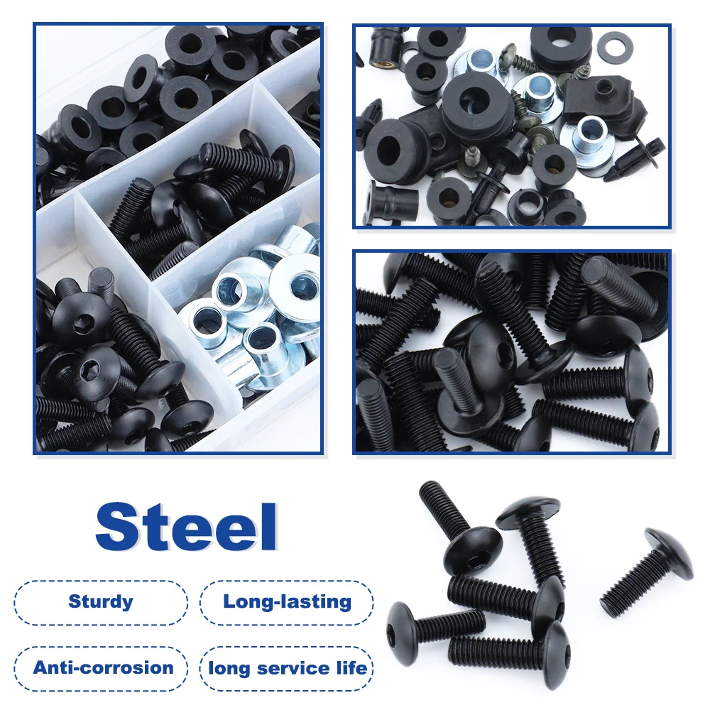 Fit For Honda CBR1000RR 2008 2009 2010 2011 Motorcycle Complete Full Fairing Bolts Kit Fairing CIips Nuts Screws Grommets Steel
