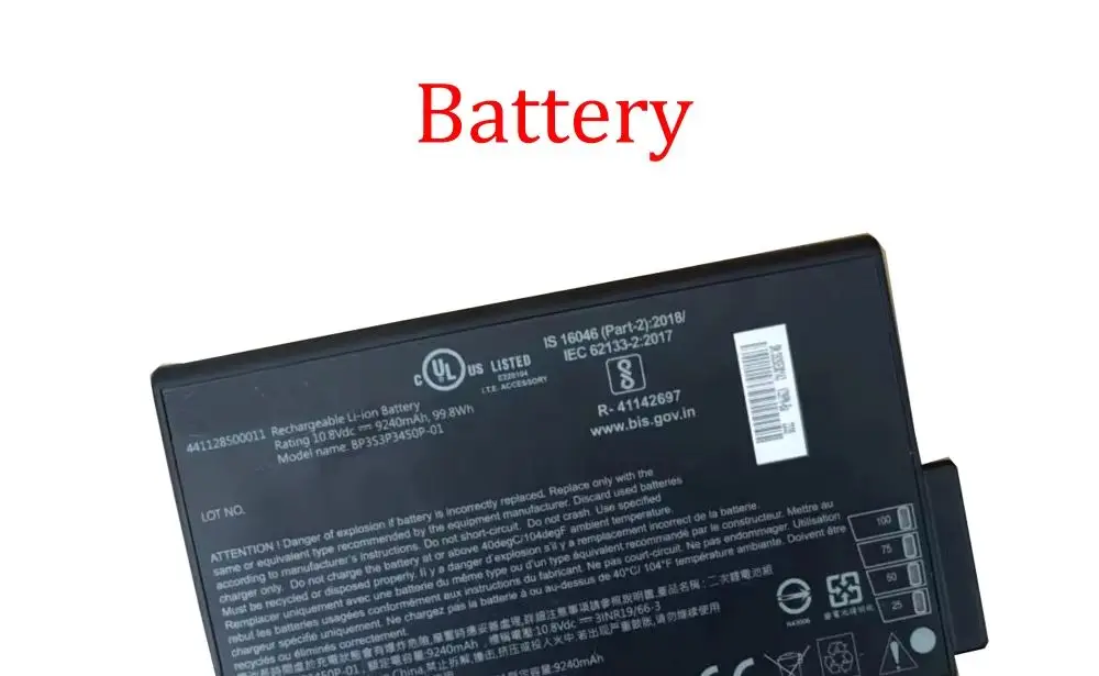 

Новый аккумулятор для ноутбуков Getac X500, V100, V200, V1010, S400, GBM9X3, 10.8V, 9240mAh, 99.8WH, 10.8V, 6600mAh, черный