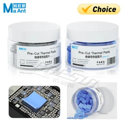 MaAnt 100Pcs Insulated High Thermal Conductivity Silicon Film For Graphics Card/Memory/Chip IC Heat Dissipation and Cooling tool