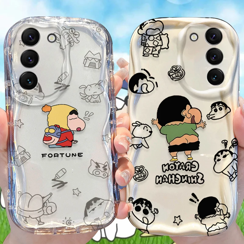 C-Crayon S-ShinChan Hülle für Samsung Galaxy S25 S24 S23 S22 S21 Ultra Plus S20 FE A73 A72 A71 A56 A55 A54 5G A52 A52S 4G Abdeckung