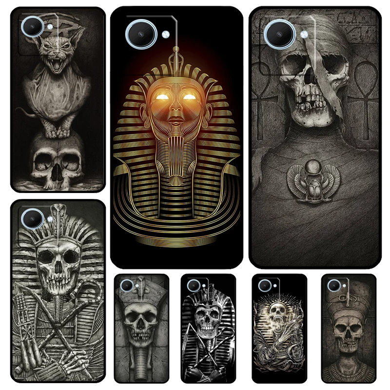 Ancient Egypt Pharaoh Case For Realme C55 C53 C35 C33 C31 C30 C21Y C25s C15 C11 GT Neo 5 3T 2T 9 10 11 Pro Plus