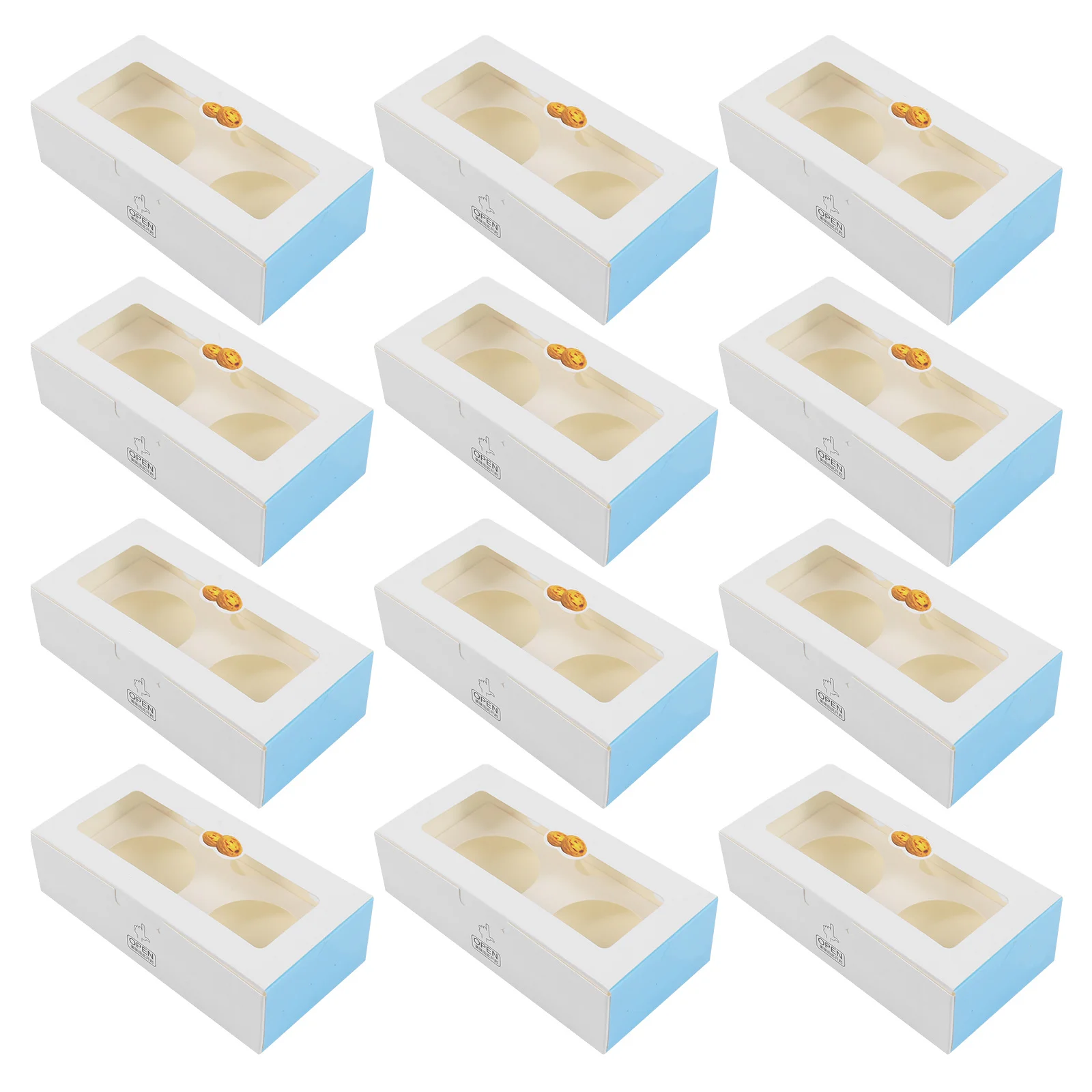 25 قطعة صناديق تورتة البيض نافذة واضحة تصميم حاويات الحلوى حاملات الكعك تخزين آمن للكب كيك البسكويت دش الزفاف #3