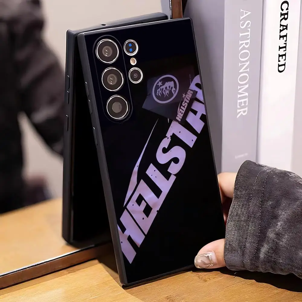 Retro Street H-HellstarES trendy Phone Case For Samsung Galaxy S26 S25 S24 S23 S22 S21 Plus Ultra Fold A Soft Black view 4