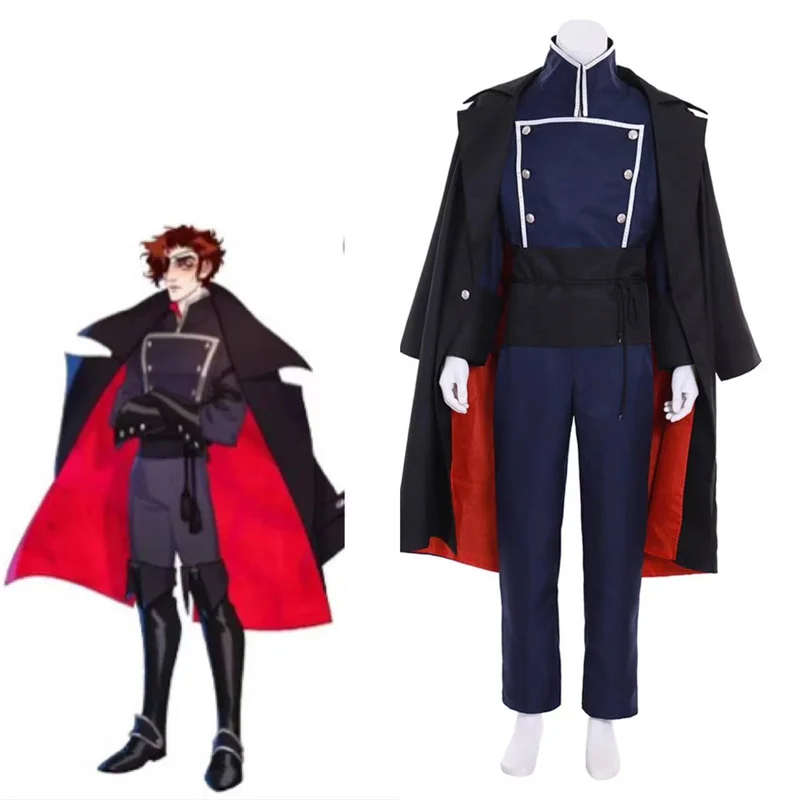 Spel De Arcana Julian Devorak Cosplay Kostuum Mannen Vampier Mantel Tops Broek Pak Halloween Party Outfit