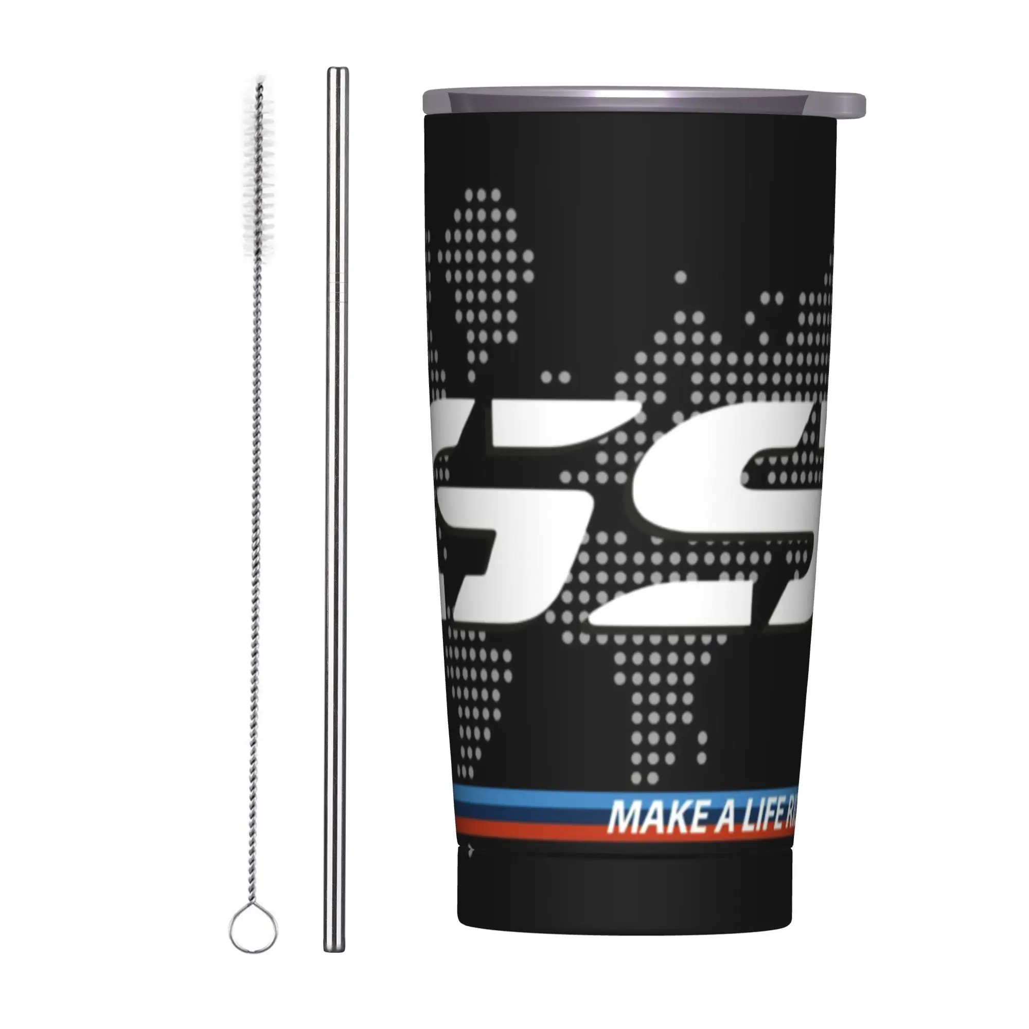 

Термокружка-тамблер Make A Life Ride GS Motorcycle Adventure из нержавеющей стали с вакуумной изоляцией, для офиса и дома, 20 унций