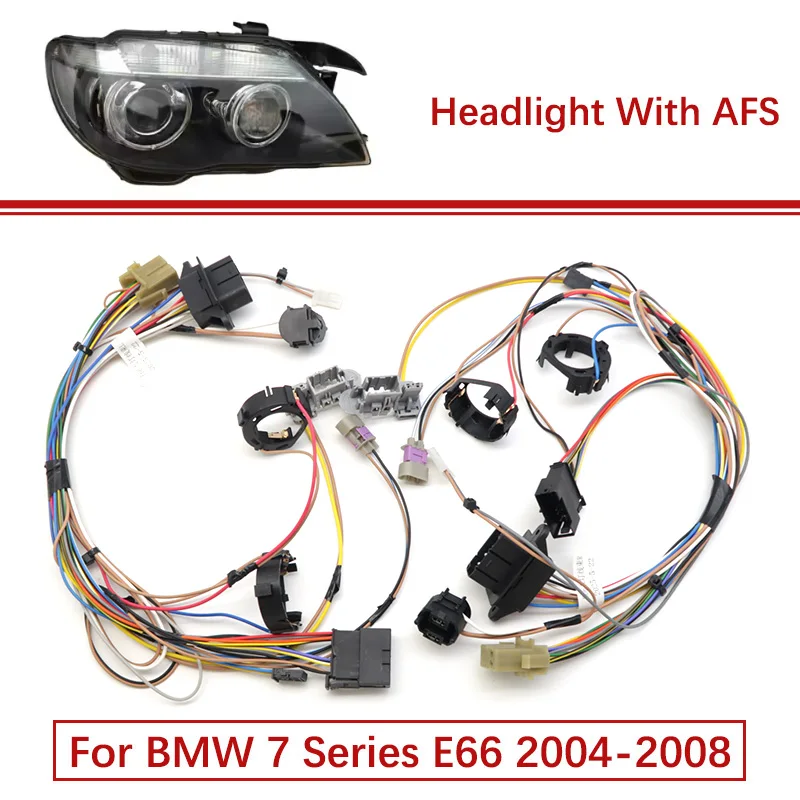 

Подходит для BMW 7 серии E66 2004-2008 с AFS: Комплект внутренней проводки фар, жгут проводов, блок цепей, компоненты внутренней проводки.