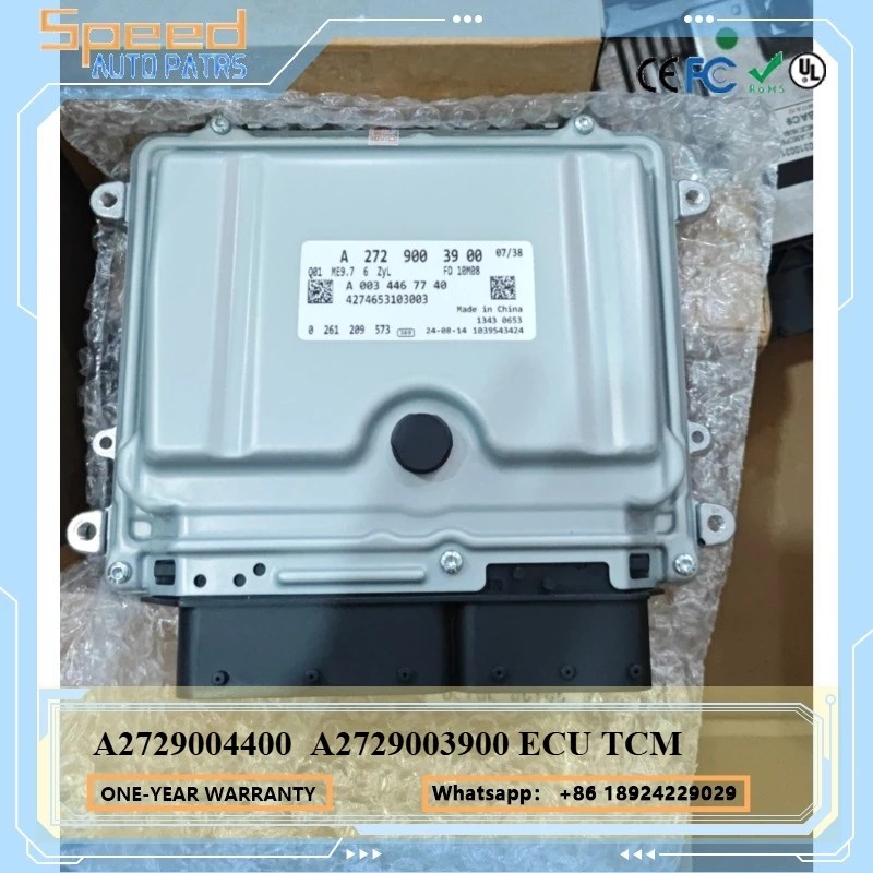 

New A2729004400 A2729003900 0261209570 ECU ECM Engine Computer Control Module Flashed for Mercedes Benz
