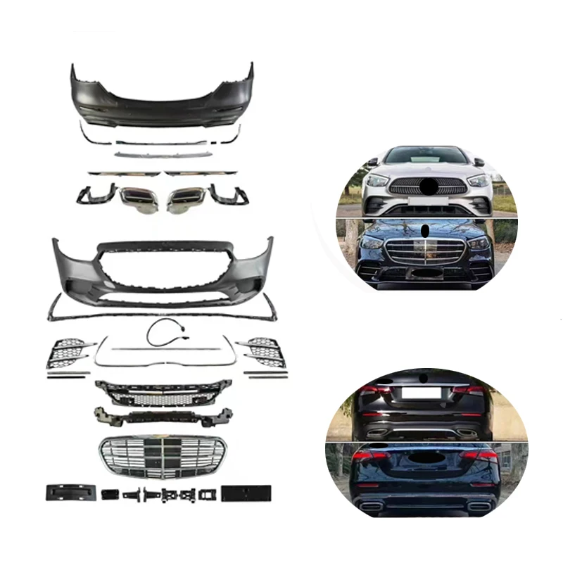 Upgrade Facelift Body Kit For Mercedes Benz W213 E Class 2021 2022 2023 Car Bumpers to New W223 S450