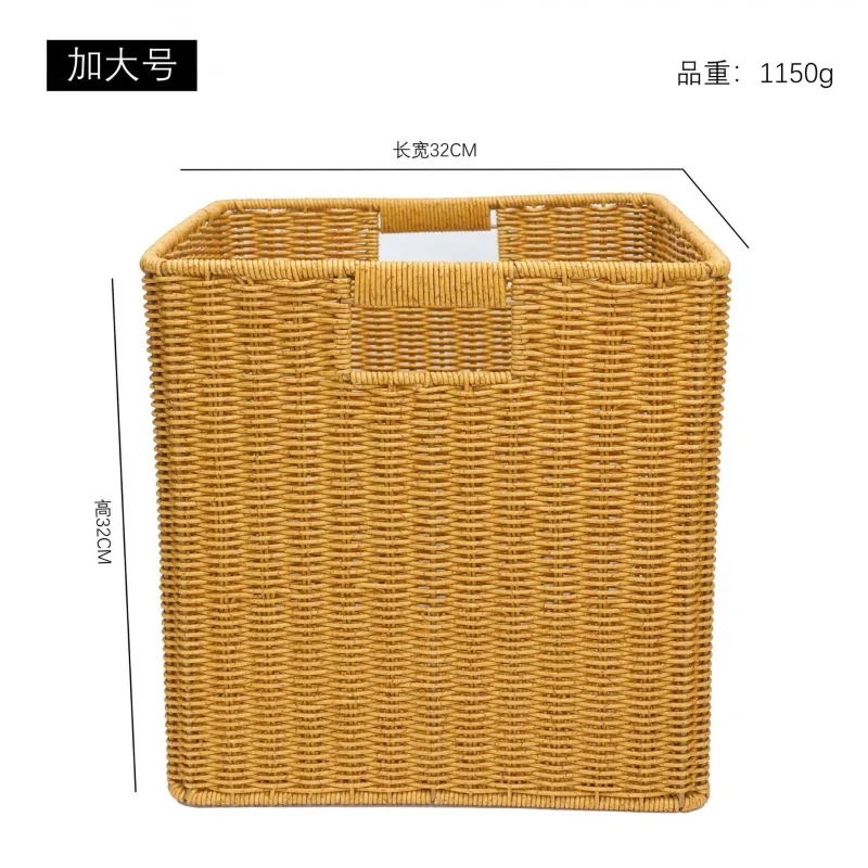 

Handwoven Woven Rattan Storage Basket Organizer Bin for Coffee Table Snacks Toys Clutter Bedroom Home Living Room Storage Box