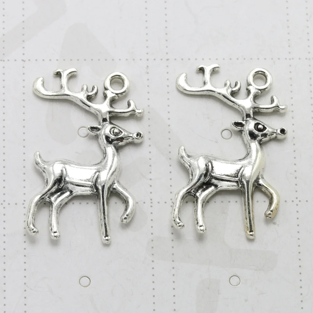 

20pcs Alloy Pendant Charms Deer Design For Diy Jewelry Making Necklace Bracelet Keychain Craft Projects Jewelry Making