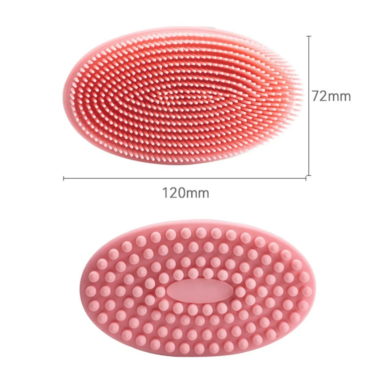 Scrubber per il corpo in silicone da 3 pezzi Scrubber esfoliante per il corpo Spazzola per shampoo da bagno per massaggio in silicone morbido per luffa