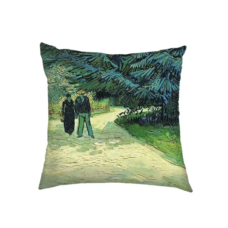 Classic Oil Painting Pillow Cover, Soft & Comfortable, Home Sofa & Living Room Cushion Cover