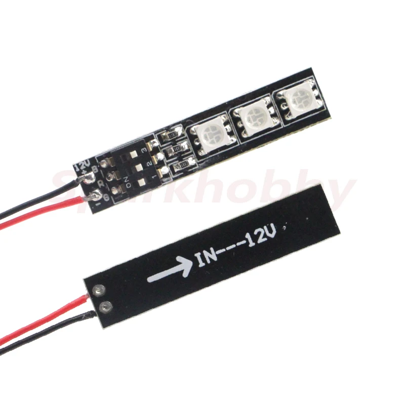 RGB LED 7 luci a colori scheda 5V 12V 16V con DIP Switch 5050 perline lampada connettore JST per elicottero aereo multirotore RC FPV