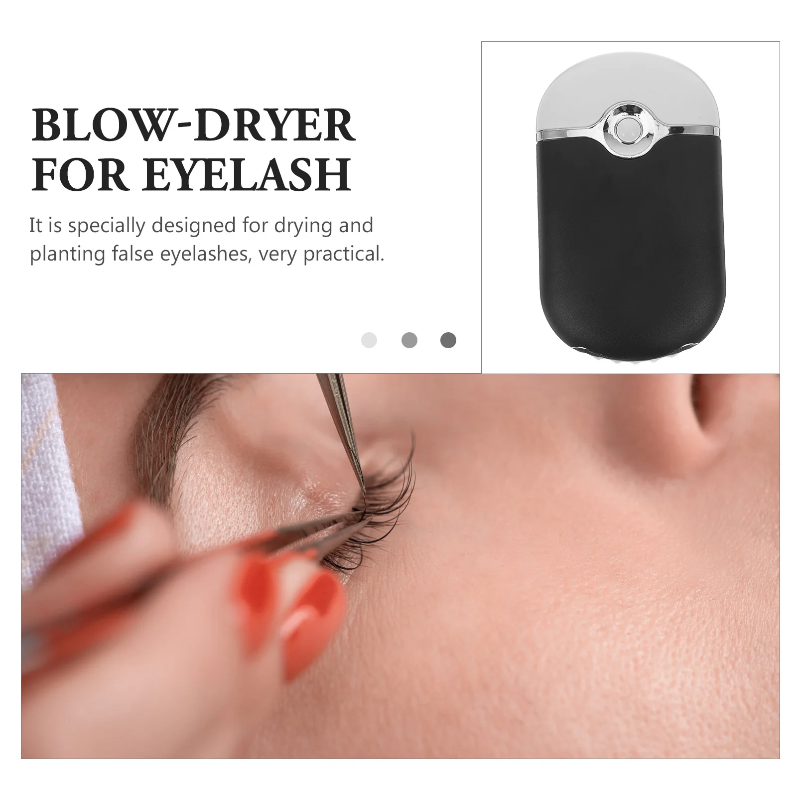 Mini asciuga ciglia innestate con funzione ventola portatile Alimentato tramite USB Facile da usare Prestazioni affidabili per artisti dell'estensione delle ciglia
