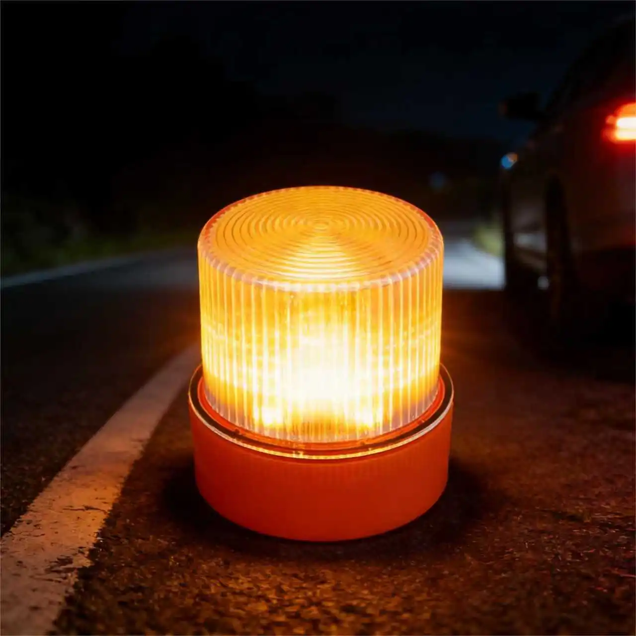 Magnetic Car Emergency Beacon Light universal V16 LED Strobe Flashing Warning Lamp, Vehicle Safety Signal Light with Battery